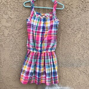 🌈 Ralph Lauren Girl Dress Sz 10 Pink Plaid Summer